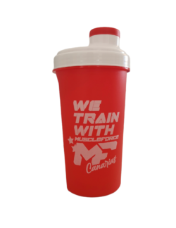 Shaker 700ml Muscle Force Canarias - Rojo