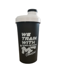 Shaker 700ml Muscle Force Canarias - Negro