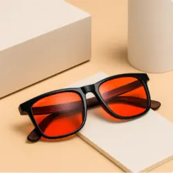 Lentes Rojas Ébano: Bloqueo Luz Azul – Mejora tu Sueño y Salud - Ruanova